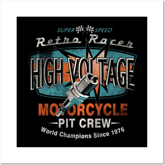 Motorcycle Pit Crew Wall Art by Red Rov